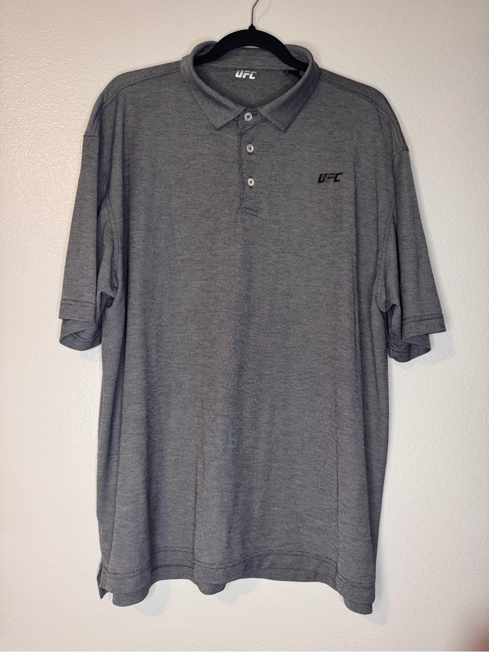 UFC Men's Gray Polo Shirt - Classic Performance Size 2X